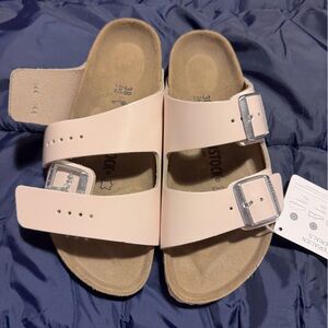 Birkenstock Arizona’s High Shine Pink Leather Sandals